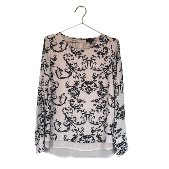 The Limited women's blouse pink with black print size small - Picture 1 of 6